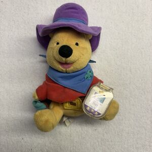 Mattel/Disney Star Bean Winnie The Pooh Bear as Ride em Cowboy 7" Plush W/Tags